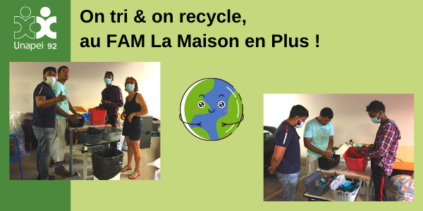 Recyclage, tri et environnement au FAM de Vaucresson