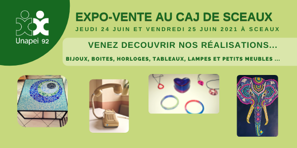 Expo Vente CAJ Unapei 92 à Sceaux : faites vous plaisir !