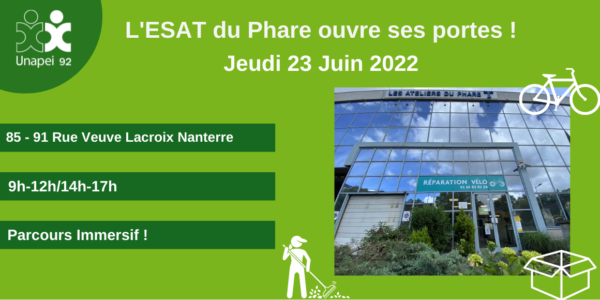 Le 23 juin 2022, vivez en parcours immersif les activités de l’ESAT du Phare !